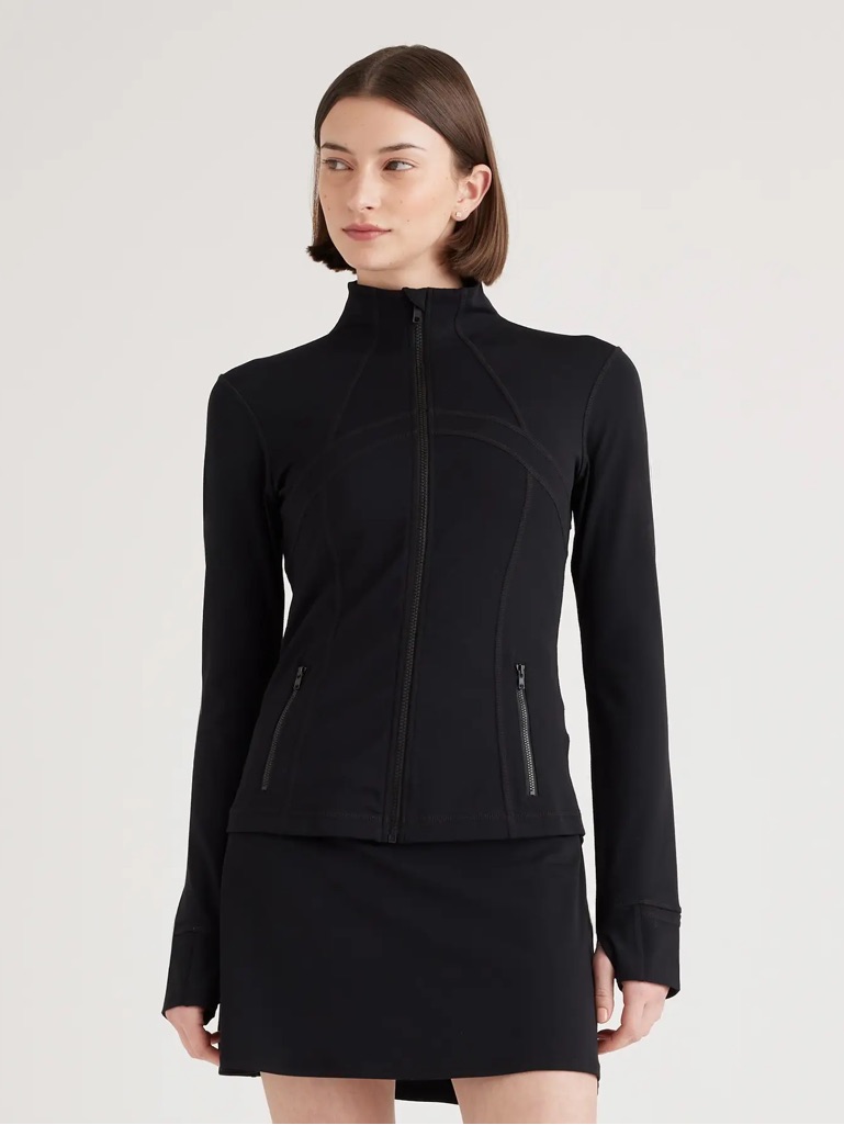 Quince Black Fitted Zip-Up Utility Jacket
